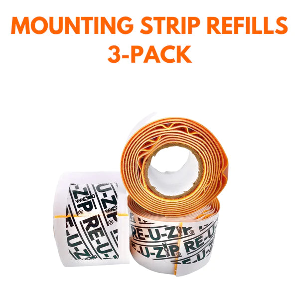 RE-U-ZIP® MOUNTING STRIP RE-FILL™ | 3-PACK
